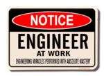ENGINEERS WORKZONE ONLY - Office Fun Desk Signs