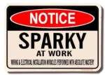 Sparky Desk Sign