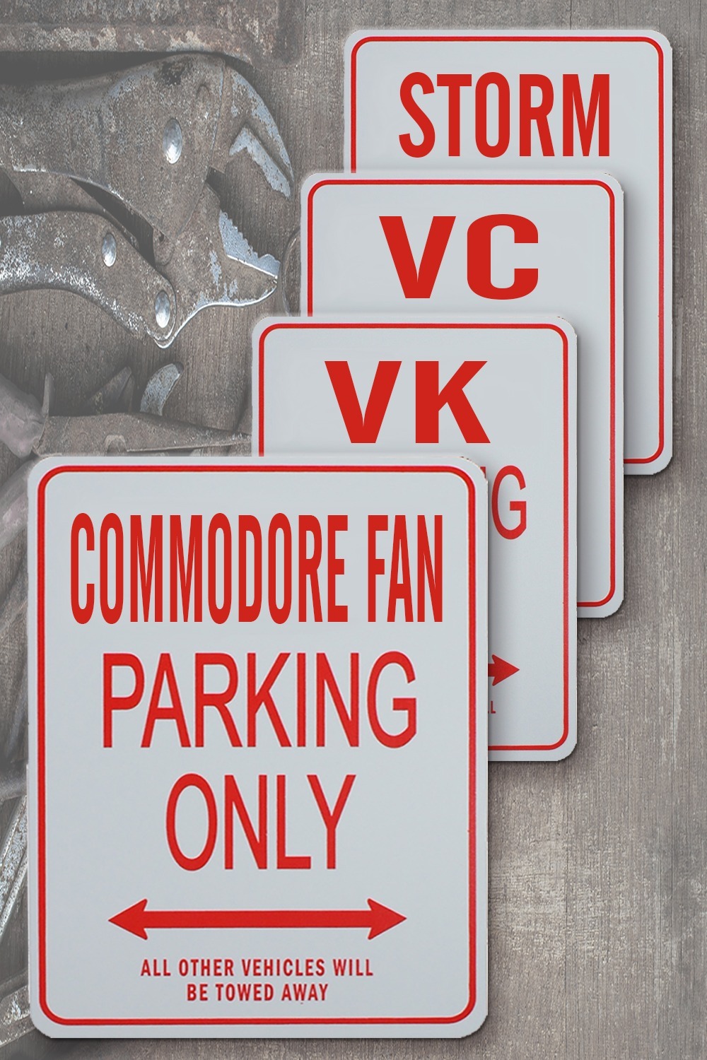 AUSSIE HOLDEN COMMODORE FANS - Miniature Fun Parking Signs