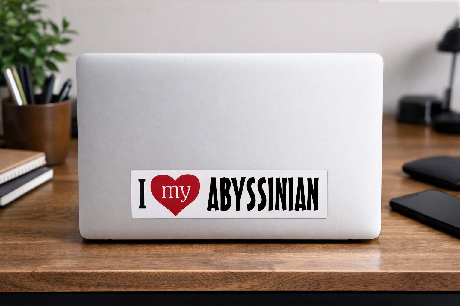 Abyssinian Sticker on Laptop