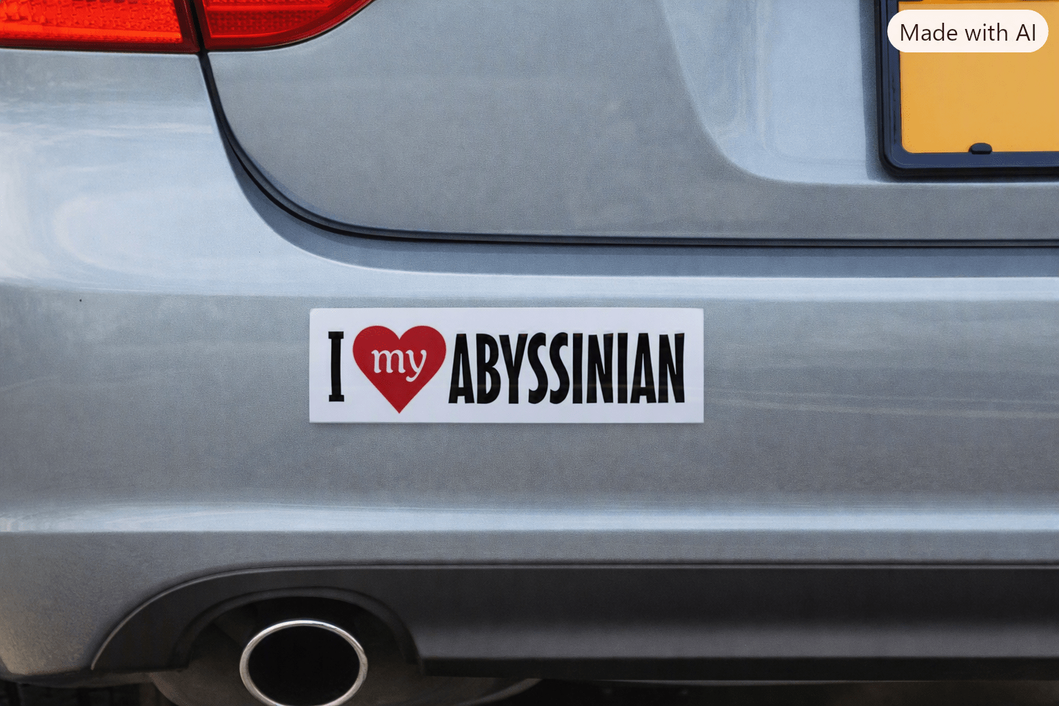 ABYSSINIAN Cat Sticker – Waterproof Vinyl Bumper & Bottle Decal - Image 2